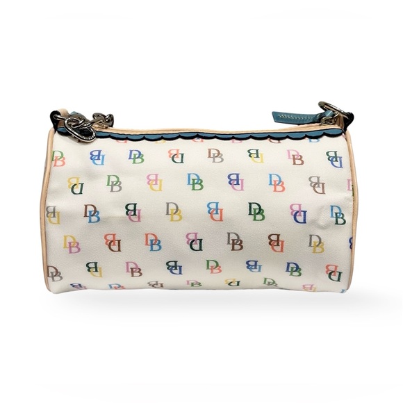 DOONEY & BOURKE VINTAGE Y2K MULTICOLOR RAINBOW MONOGRAM BARREL SHOULDER BAG - Picture 5 of 11